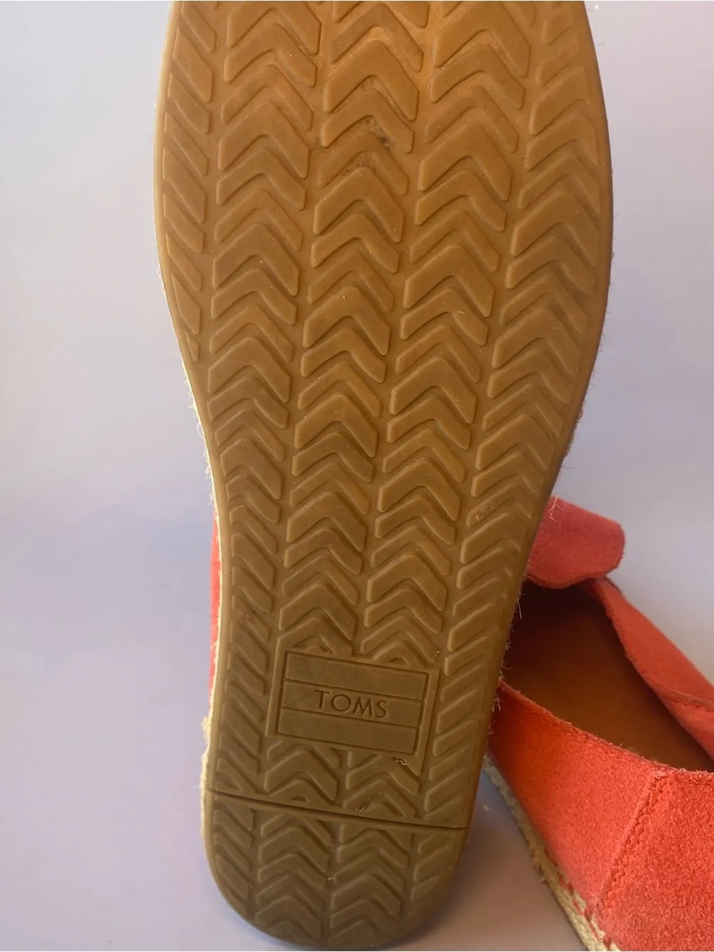 TOMS Coral Suede Slip On Hibiscus Sueded Espadrille Comfort Casual Womens Sz 9.5